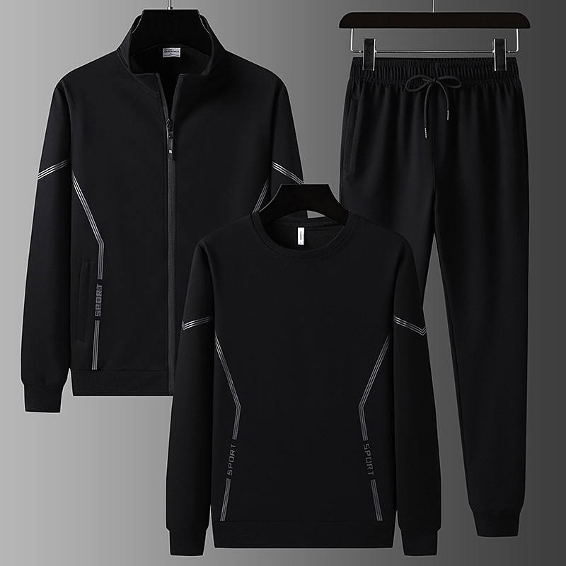 Fashion Long Sleeve Men&#39;s Jogging Training Suit Jacket Sweatpants Set Zipper Pockets Training Wear Suits Casual Men&#39;s Tracksuits 